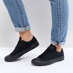 All Black Converse All-Star Size 4-1/2